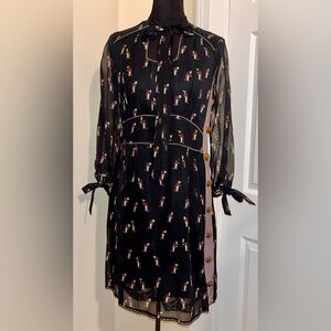 BNWT Coach 1941 Neck Tie Penguin Print Dress